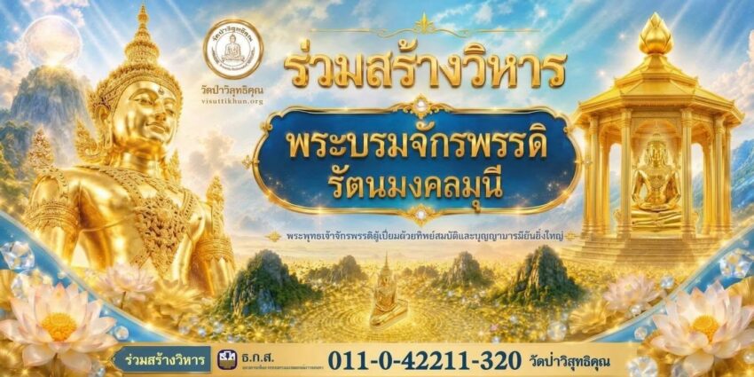 ขอเชิญร่วมสร้างวิหาร พระบรมจักรพรรดิรัตนมงคลมุนี